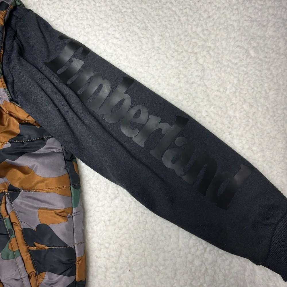 Timberland Kids Camo Quilted Puffer Hybrid Jacket